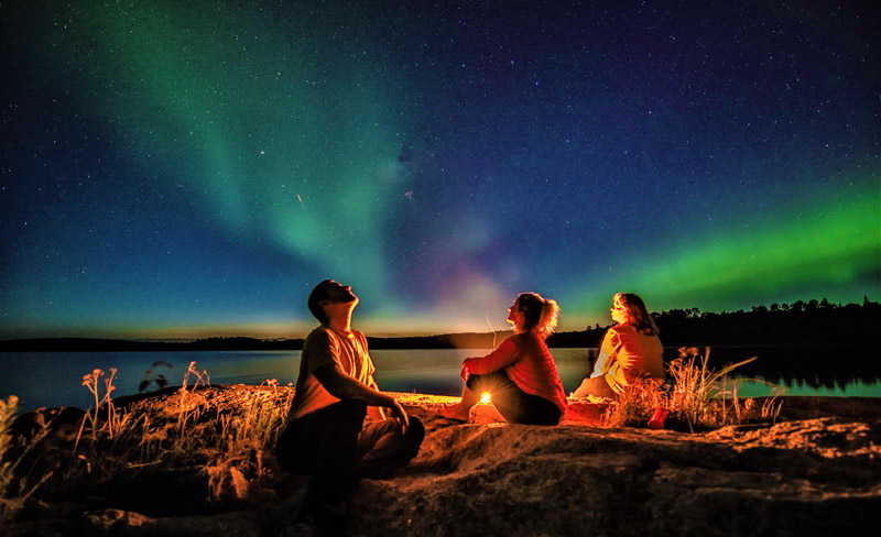 View of night sky in Quetico Provincial Park